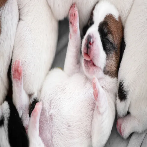 When do puppies open their eye